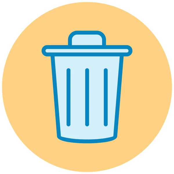 Trash Bin Web Icon Simple Illustration — Stock Vector