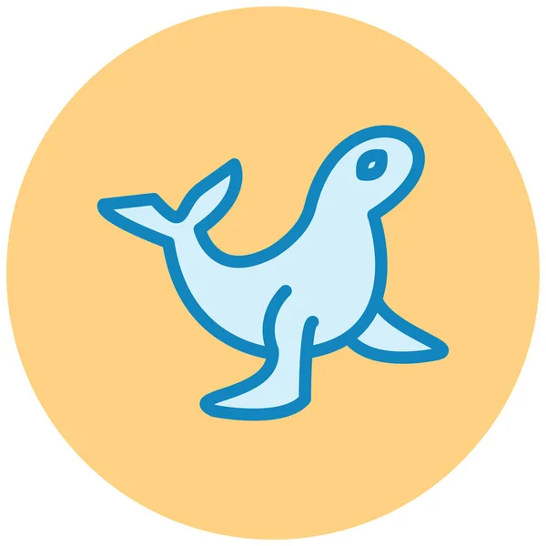 Baleine Icône Web Illustration Simple — Image vectorielle