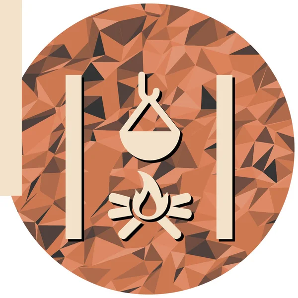 Bir bon yangınının vektör illüstrasyonu 