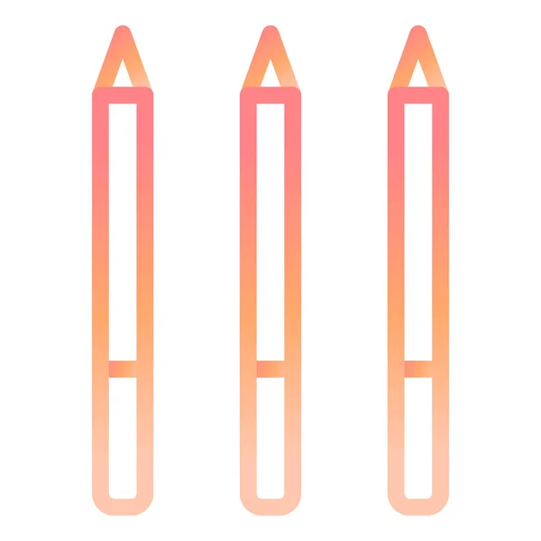 Crayons Pour Les Yeux Icône Web Illustration Simple — Image vectorielle