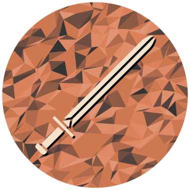 kılıç simgesi, vektör illüstrasyonu basit tasarım