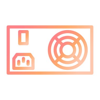 Power Supply modern simge vektör çizimi 