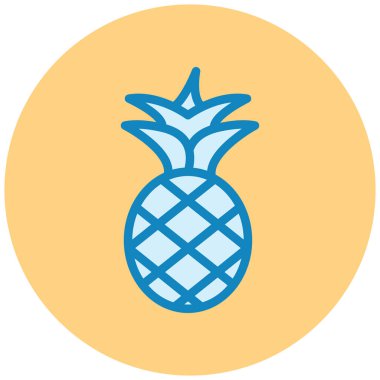Ananas. Web simgesi basit illüstrasyon