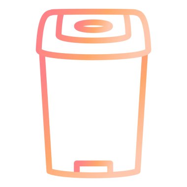 Bir kova simgesinin vektör illüstrasyonu