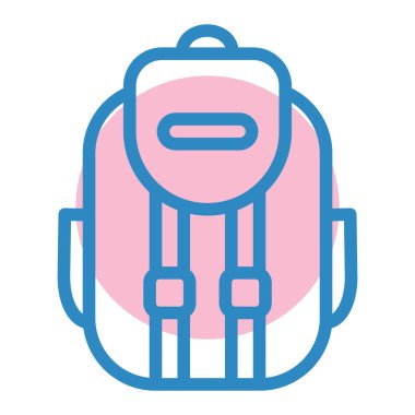 Sırt çantası. Web simgesi basit illüstrasyon