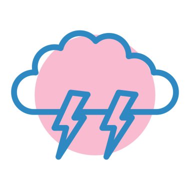 Bulut simgesi. Düz stil. vektör illüstrasyonu