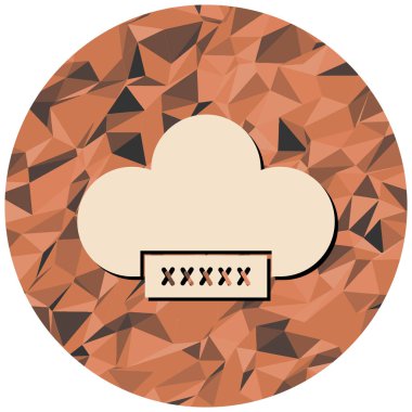 Bulut. Web simgesi basit illüstrasyon