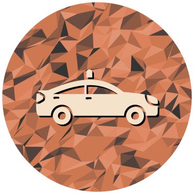 Araba ikonu. Web için yol sembolü simgelerinin düz çizimi