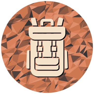 Sırt çantası simgesi. vektör illüstrasyonu