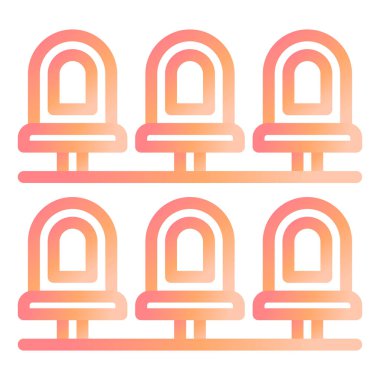 Stadyum oturma yeri modern ikon vektör illüstrasyonu 