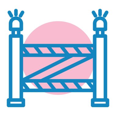 Bariyer. Web simgesi basit illüstrasyon