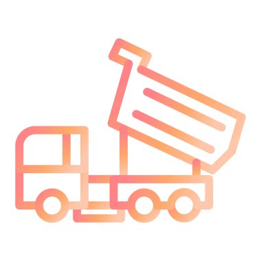 Çöp Kamyonu ikonu vektör illüstrasyonu