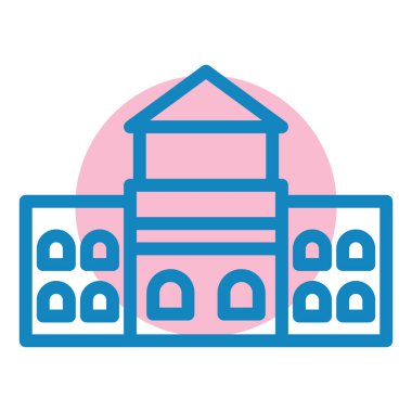 Bina. Web simgesi basit illüstrasyon