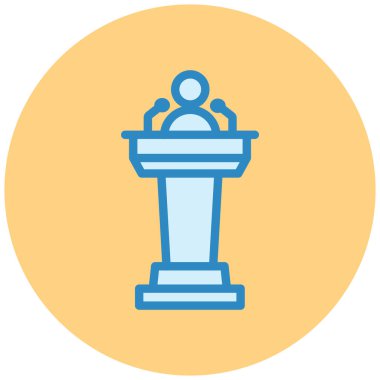Podyum. Web simgesi basit illüstrasyon