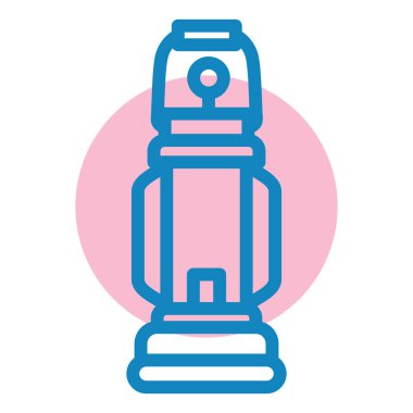 Lamba ikonu. Web için el feneri vektör simgelerinin basit çizimi