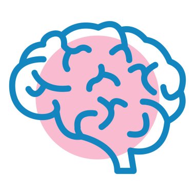 beyin ikonu vektör illüstrasyonu