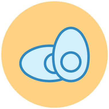 Yumurtalar. Web simgesi basit illüstrasyon