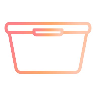 Plastik Kutu modern simge vektör illüstrasyonu 