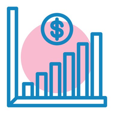 finansal grafik vektör simgesi