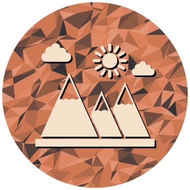 Dağ. Web simgesi basit tasarım