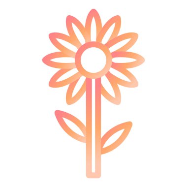 Çiçek. Web simgesi basit illüstrasyon