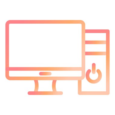 bilgisayar izleme simgesi, vektör illüstrasyonu