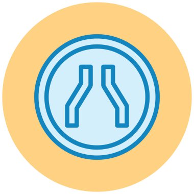 Yol işareti simgesi, vektör illüstrasyonu basit tasarım