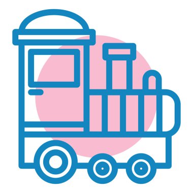 tren. Web simgesi basit illüstrasyon