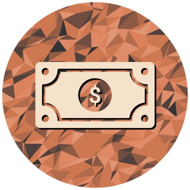 Dolar. Web simgesi basit illüstrasyon