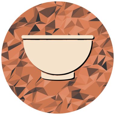 Bir kase çorba ikonu. vektör illüstrasyonu