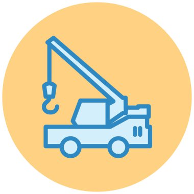 Vinç. Web simgesi basit illüstrasyon