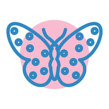 Kelebek ikonu. Web için böcek vektör simgelerinin düz çizimi