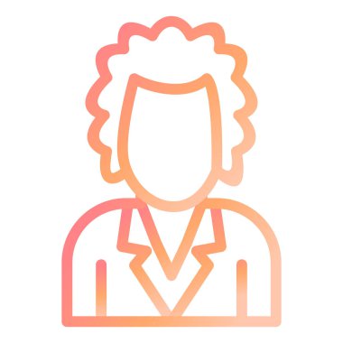 Bilim adamı. Web simgesi basit illüstrasyon 