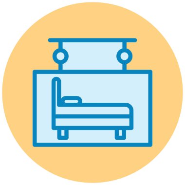 Yatağa. Web simgesi basit illüstrasyon