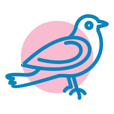 kuş simgesi vektör illüstrasyonu