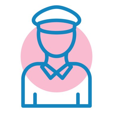 Kadın. Web simgesi basit illüstrasyon