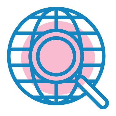 Küre. Web simgesi basit illüstrasyon