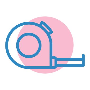 mezura simgesi. Web için inşaat miğferi vektör simgelerinin özet çizimi