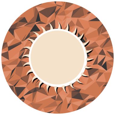 Metin için güneş ve boşluk içeren soyut arkaplan