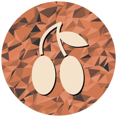 kiraz ikonu, vektör illüstrasyonu basit tasarım