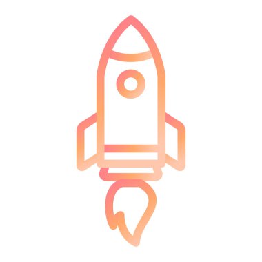 Roket. Web simgesi basit illüstrasyon 