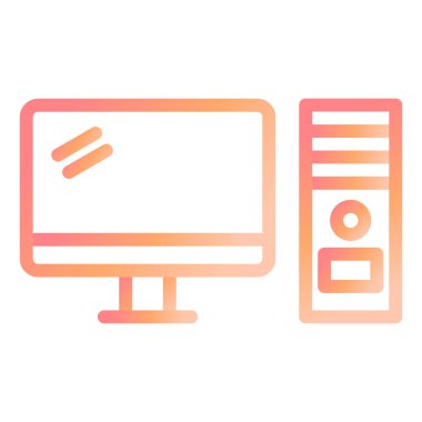 Bilgisayar. Web simgesi basit illüstrasyon