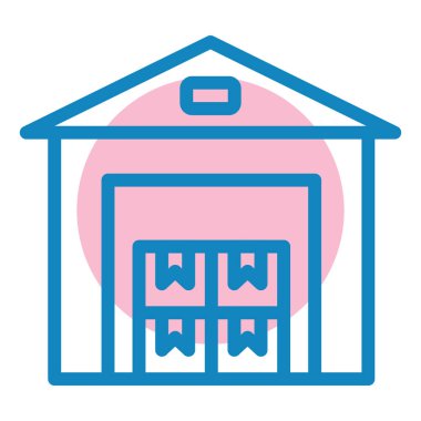 Depo web simgesi basit illüstrasyon