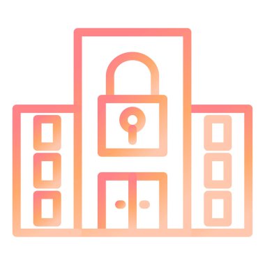 Kilitlenme. Web simgesi basit illüstrasyon 