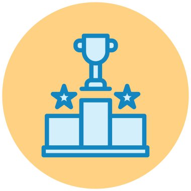 Kupa. Web simgesi basit illüstrasyon