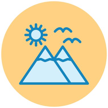 Güzel dağ. Web simgesi basit tasarım