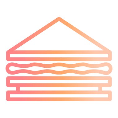 Sandviç modern ikon vektör illüstrasyonu 