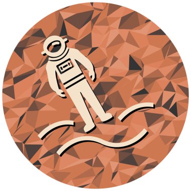 Astronot simgesinin vektör illüstrasyonu