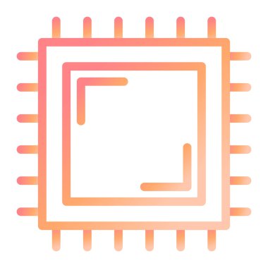  Mikro Çip modern simge vektör çizimi 