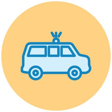 ambulans araba simgesi vektör illüstrasyonu